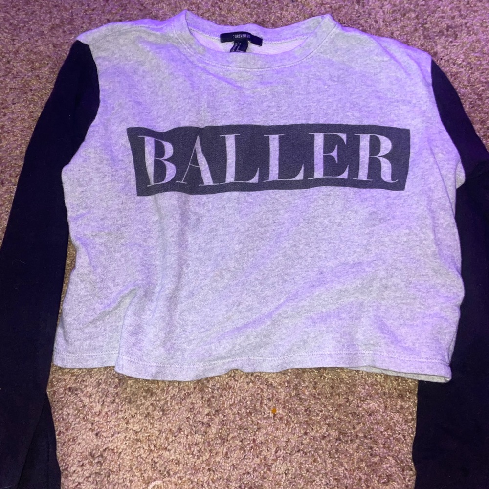Forever21 Cropped Baller tee
